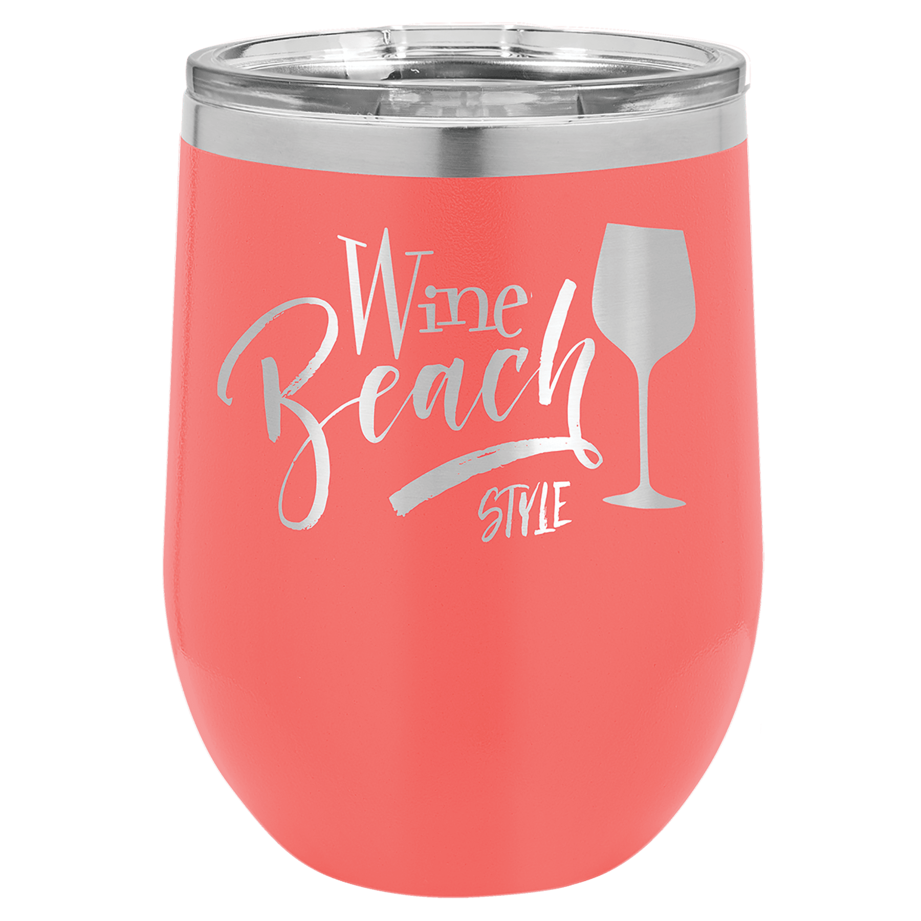 12 oz Vacuum Insulated Stemless Wine Tumbler with "Free Engraving"