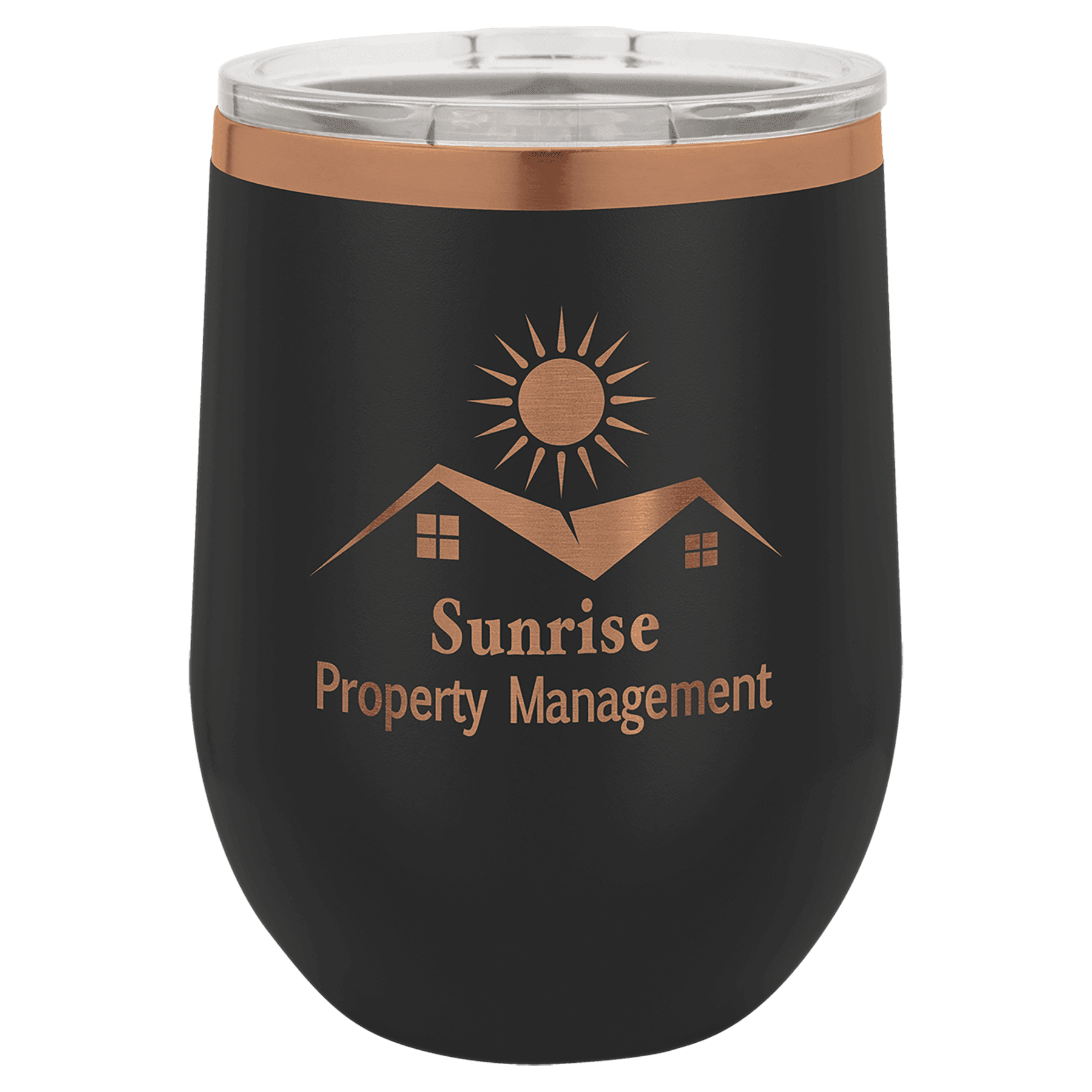 12 oz Vacuum Insulated Stemless Wine Tumbler with "Free Engraving"