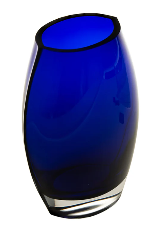 Cobalt Oval Vase