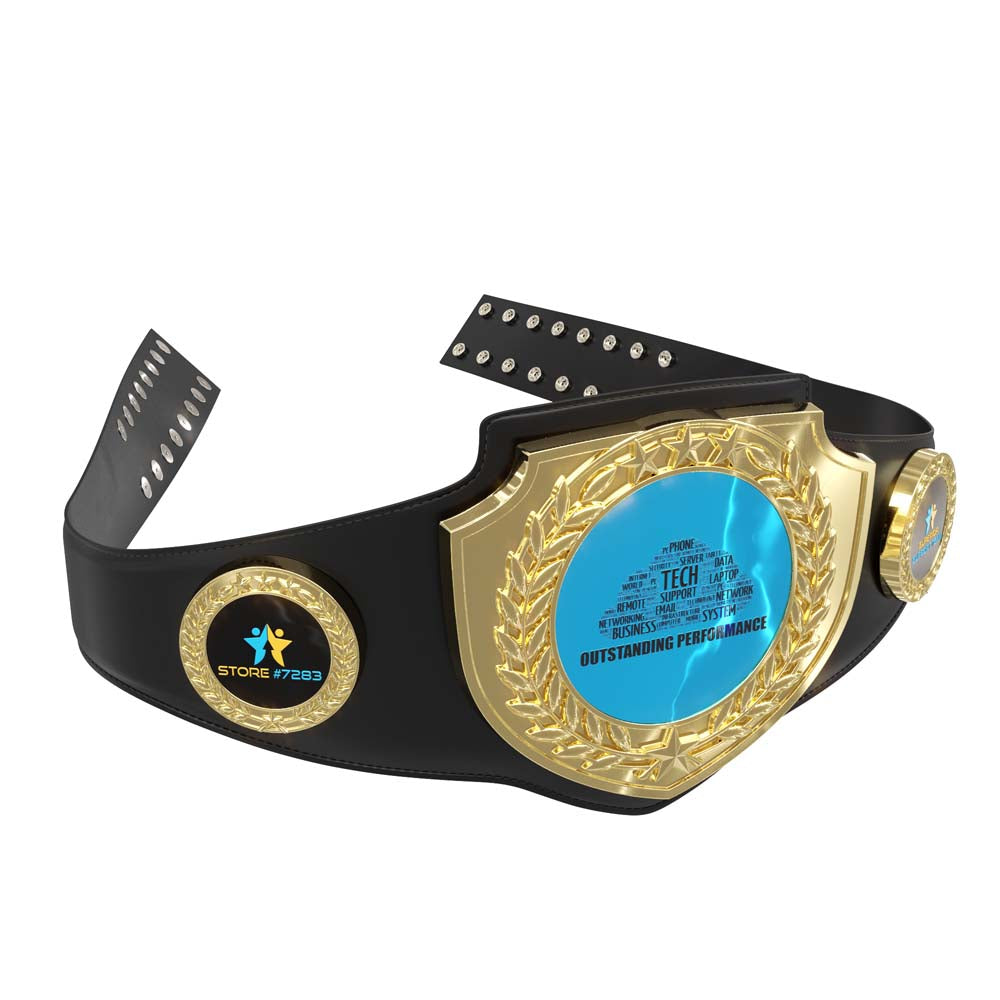 Championship Belt - Black & Gold Shield