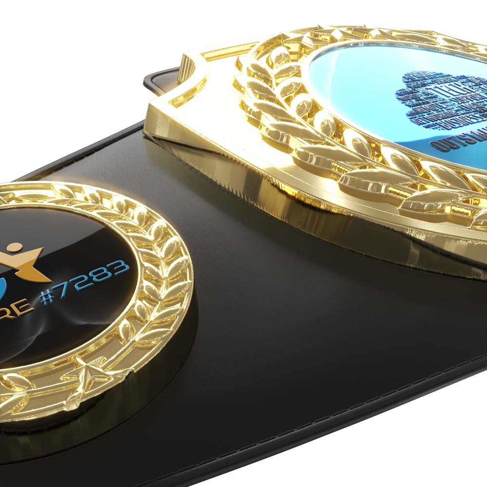 Championship Belt - Black & Gold Shield