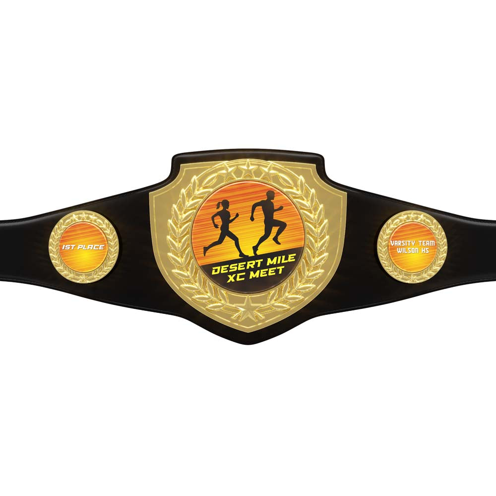 Championship Belt - Black & Gold Shield