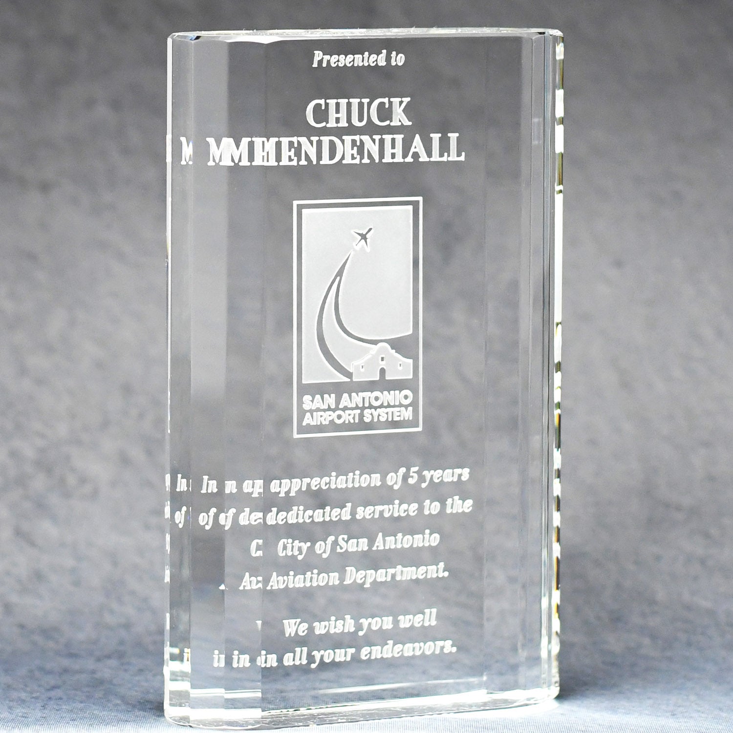 Optic Crystal Merit Award