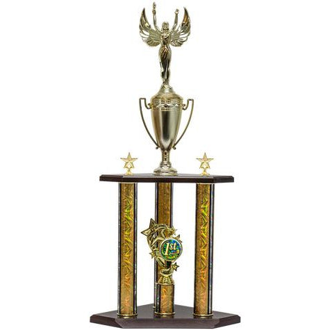 Two-Tier 3 Pillar Trophy